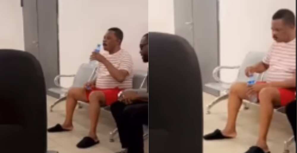 He looks unhappy: Video of Ex Anambra governor drinking bottled water inside EFCC office He looks unhappy: Video of Ex Anambra governor drinking bottled water inside EFCC office