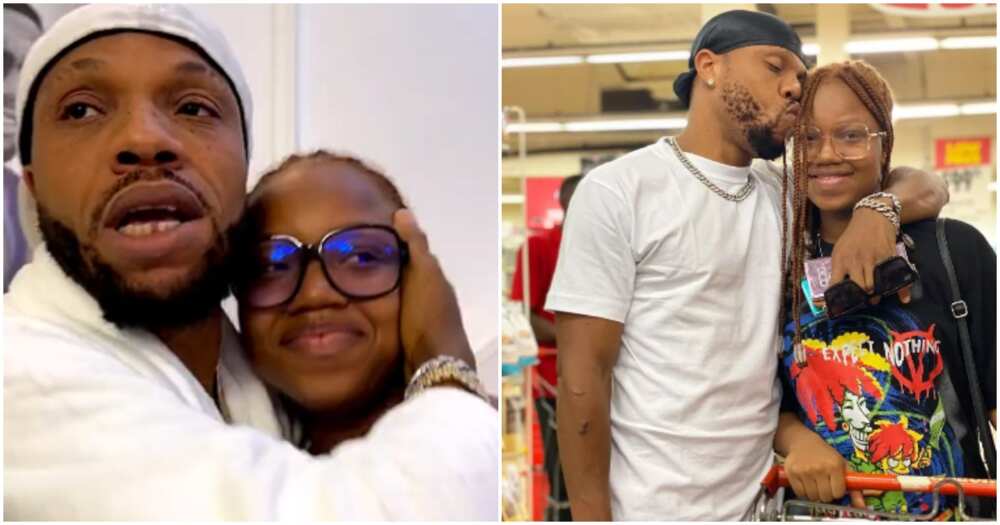 Actor Charles Okocha and his daughter