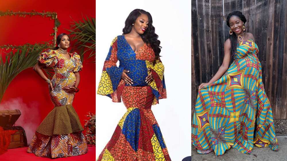 Latest gown styles for pregnant ladies