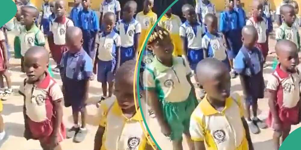 Nigerians react as primary school pupils sing old anthem