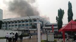 Breaking: CBN office in North-Central Nigeria currently on fire
