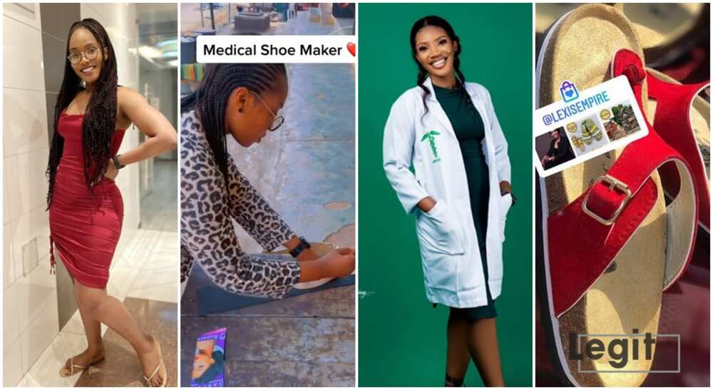 Arihilam Oluchi, a Nigerian medical doctor who makes shoes.