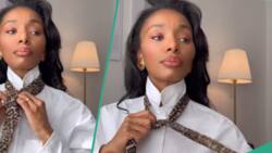 "Magnificent": Lady shows 3 creative ways to tie fancy neck scarf in video, excites netizens