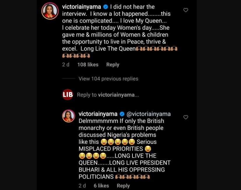 Actress Victoria Inyama sides with Royal Family, says Ooni of Ife’s ex-wife didn’t blast him in interviews