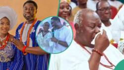 "She stood by me in the rain and sun": Mercy Johnson's hubby hails her, father-in-law sheds tears in video