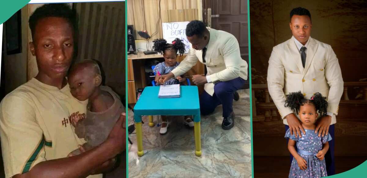 Video: See how this Nigerian man signed an agreement with his baby girl