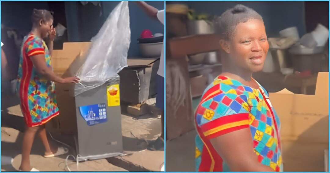 Ice seller stunned and grateful after receiving surprise gift of a new fridge from stranger