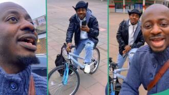 Japa: Man who had 2 cars while in Nigeria rides bicycle to work after relocating abroad