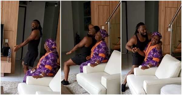 Timaya being goofy with his mom (video)