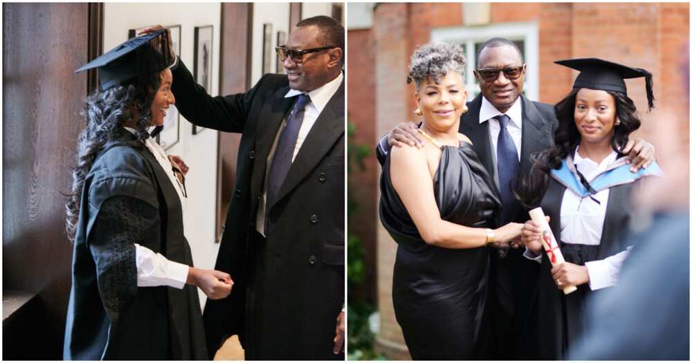 Femi Otedola wants DJ Cuppy to do PhD after masters from Oxford. Femi Otedola wants DJ Cuppy to do PhD after masters from Oxford.