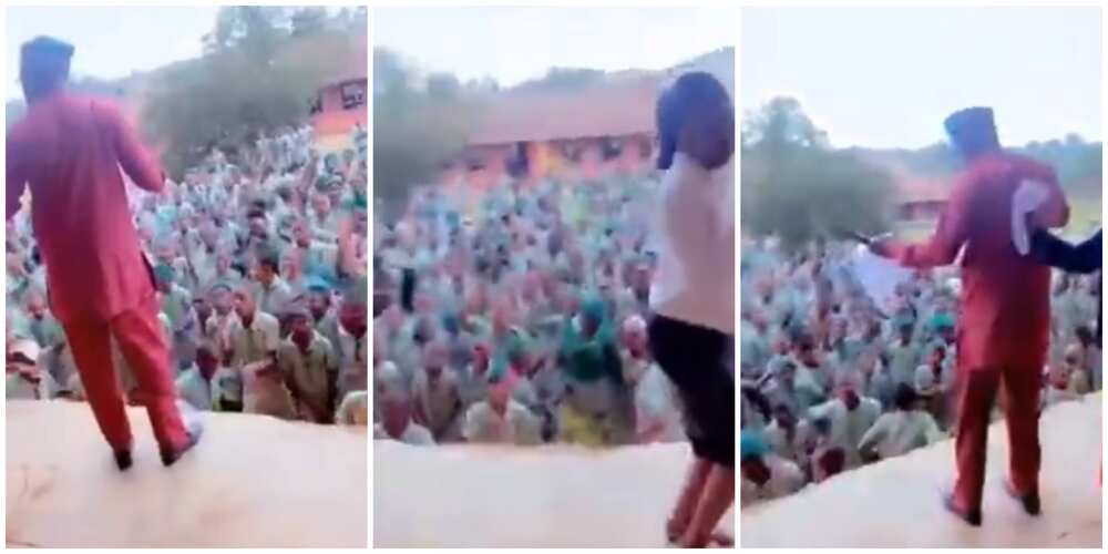 'Primary school' students and teachers scatter assembly ground as they dance to Shedibalabala song in video