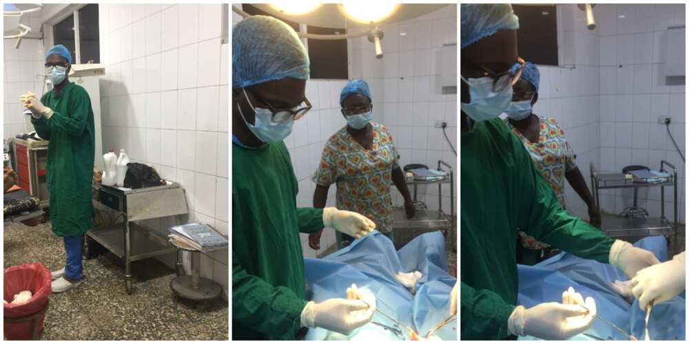 Nigerian Doctor Shares Photos During a Medical Operation as he Laments Missing a Football Match Because of it