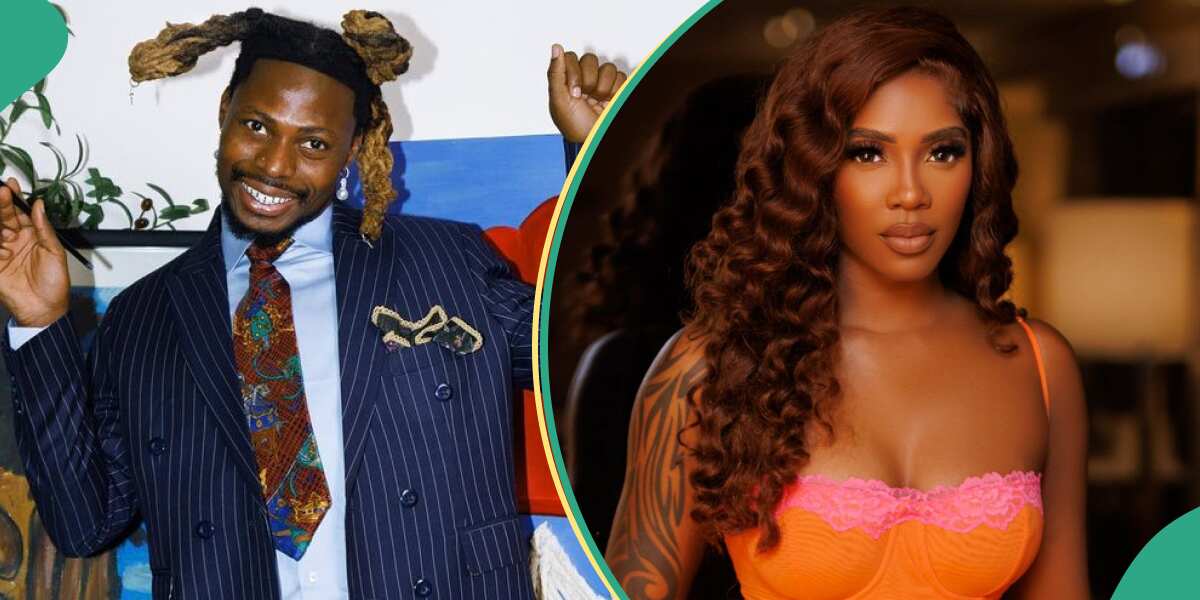 Watch video as Asake runs away after congratulating Tiwa Savage