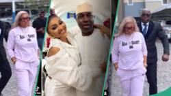 "What did u put in ur stew?" Fans react as Mercy Aigbe turns hubby to her bodyguard, clip goes viral