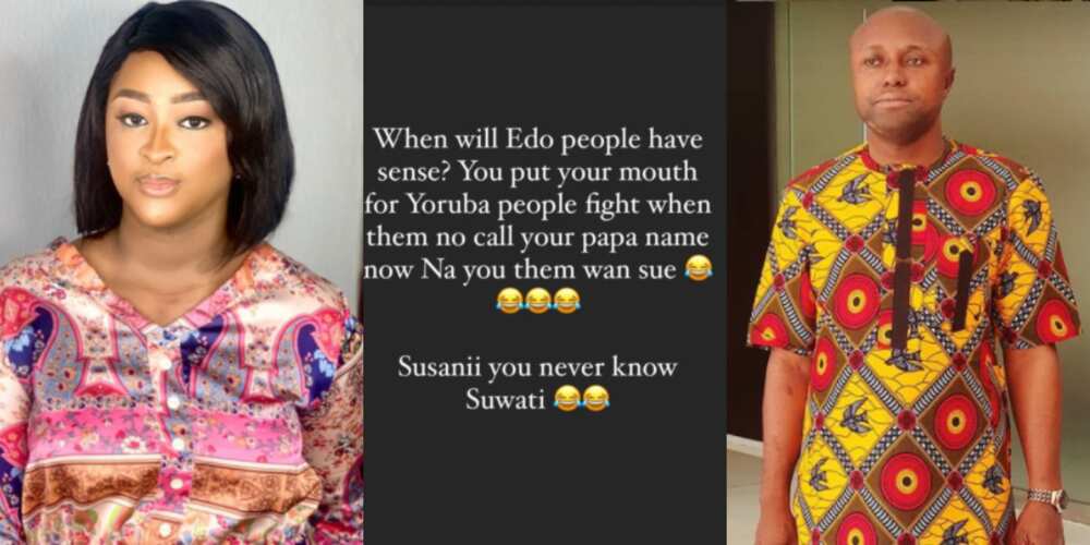 When will Edo people have sense? Etinosa slams Davido's PA for getting involved in DJ Cuppy and Zlatan's drama