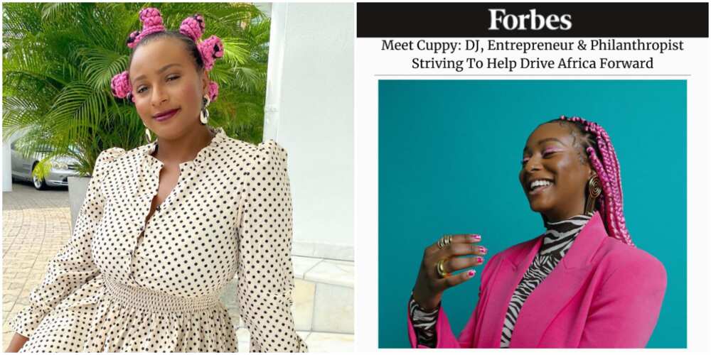 DJ Cuppy Otedola excited as she snags new Forbes Magazine feature
