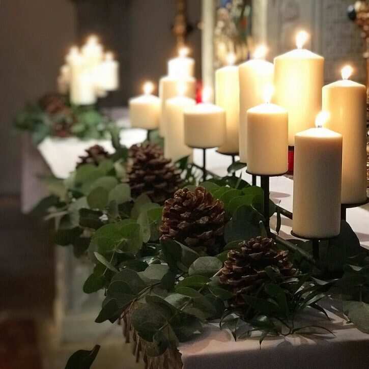 Candles on the altar