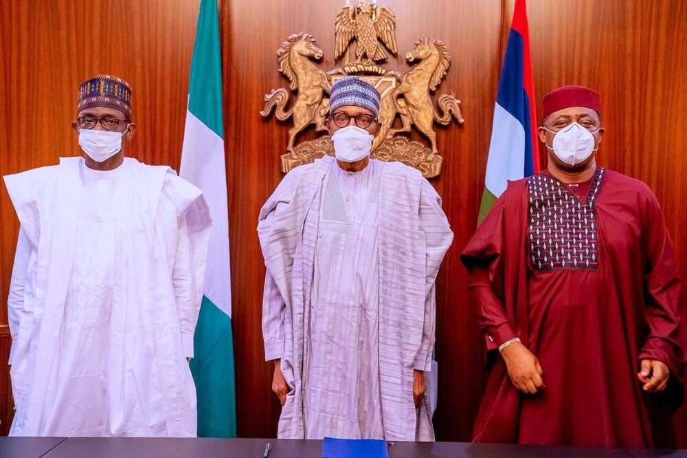 President Buhari receives Fani-Kayode in Aso-Rock. President Buhari receives Fani-Kayode in Aso-Rock.