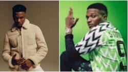 Try dey chop like Davido: Mixed reactions as Wizkid falls on the ground while playing football