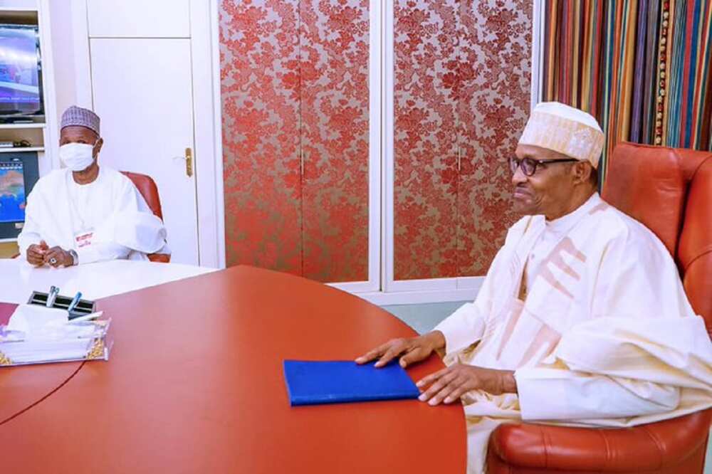 Tsaro: Buhari da Masari sun gana a Abuja