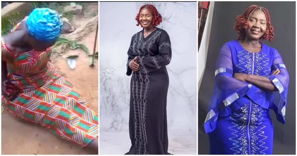 Photos of Mrs Amarachi Okechi, the Nigerian widow who was branded a witch in Abia state.