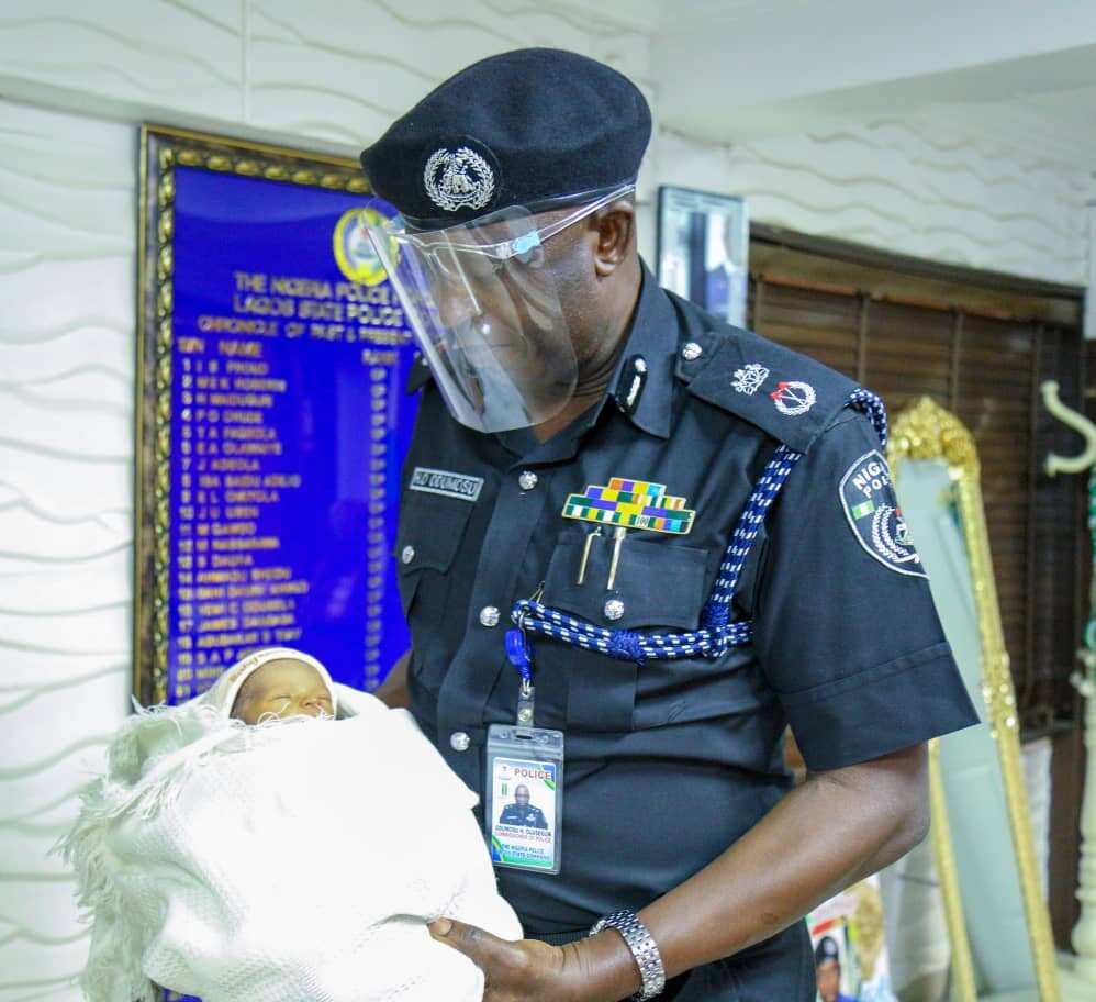 How Police Rescue Cute Day-Old Baby Abandoned on Lagos Street; Touching Pictures Spark Reactions