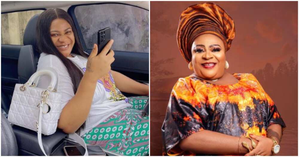 Actress Nkechi Blessing and late mum