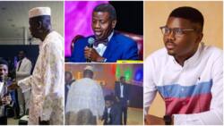 Young man who acted Pastor Adeboye in Enoch movie receives award from Daddy GO, prostrates in sweet video