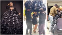 Toyin Lawani is talented: Reactions as video of 5 men dressing Ifu Ennada in controversial dress surfaces
