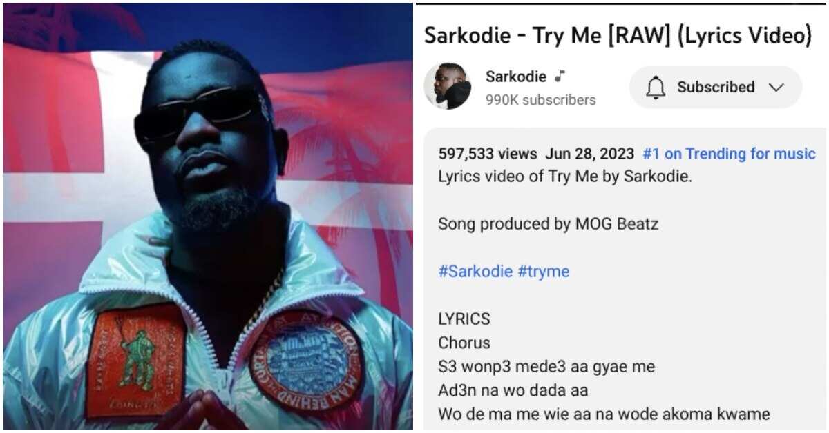 Sarkodie's Try Me Song To Yvonne Nelson Hits 0.5 Million Views On ...