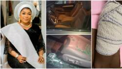 Actress Kemi Afolabi attacked by robbers in Lagos traffic, sustains injuries from cutlass during incident