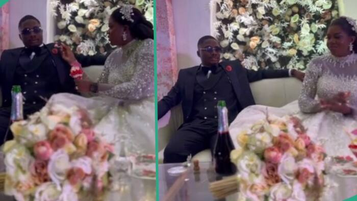 "This one don go marry problem": Reactions as groom refuses food from bride for not going on knees