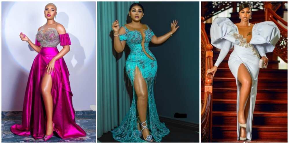 Photos of Nancy Isime, Mercy Aigbe and Lilian Afegbai.
