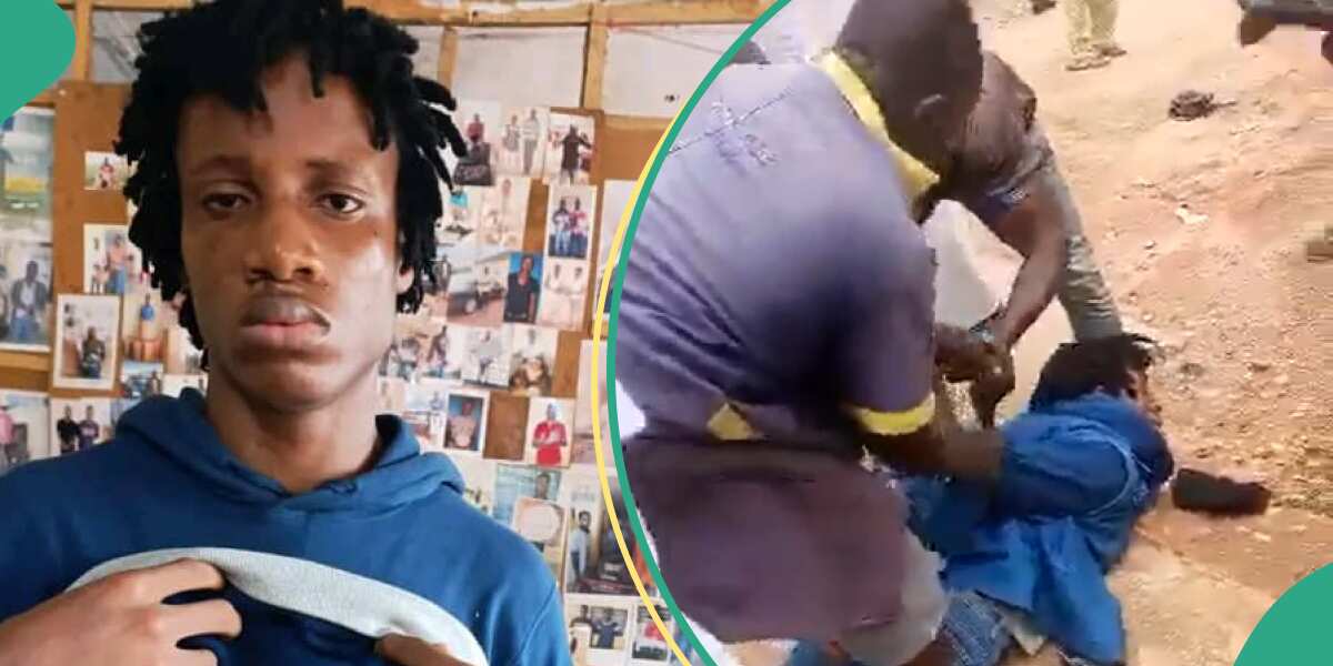 Watch video: Commotion as young man Invades commercial bank with bomb in popular northern state