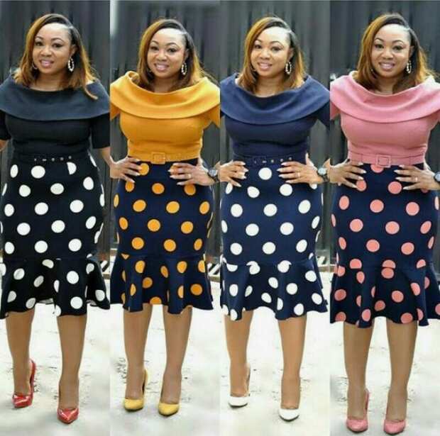 skirt and blouse office wear