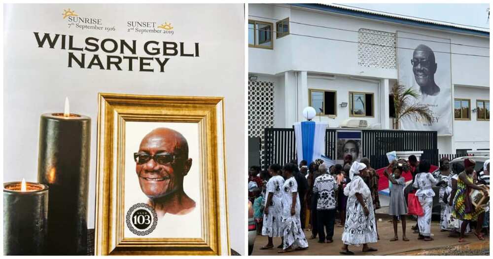 Funeral of Wilson Gbli Nartey who lived 103 years and had 20 wives, Ningo called Wilson Gbli Nartey