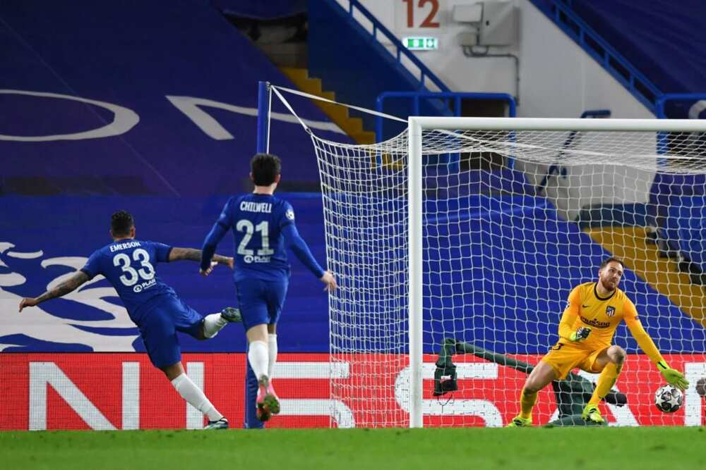 Thiago Silva go berserk celebrating Chelsea goal as he roars on Blues from stands in Atletico Madrid win