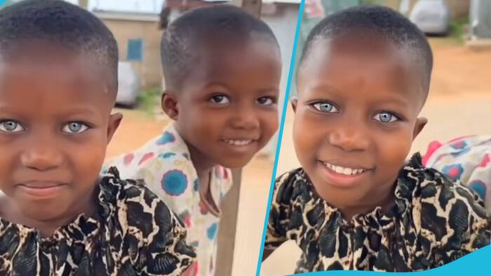 "I dey fear her": Little girl with blue eyes looks beautiful, gets mixed reactions