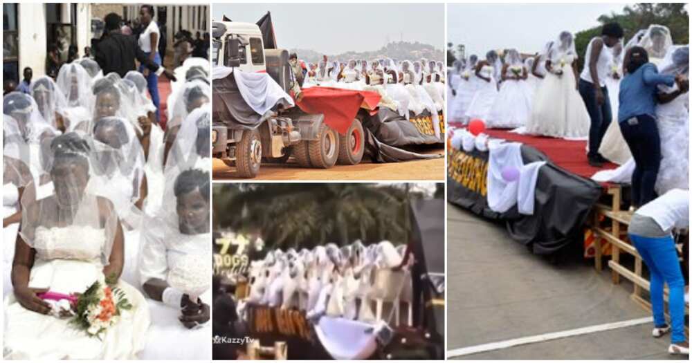 Miracle Centre Cathedral in Rubaga, 200 brides arrive mass wedding in truck, video of 200 brides in a trailer, Uganda