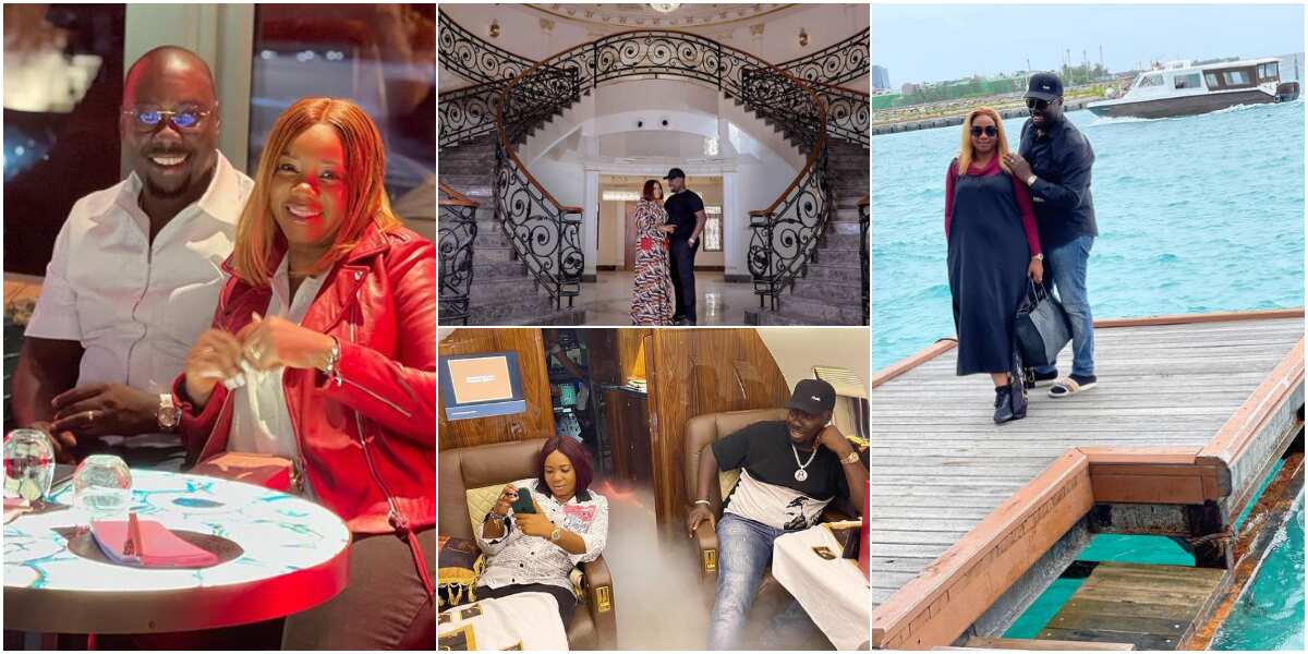 From 1 room to life in the mansion: 10 photos of Obi Cubana and wife cruising in wealth and affluence