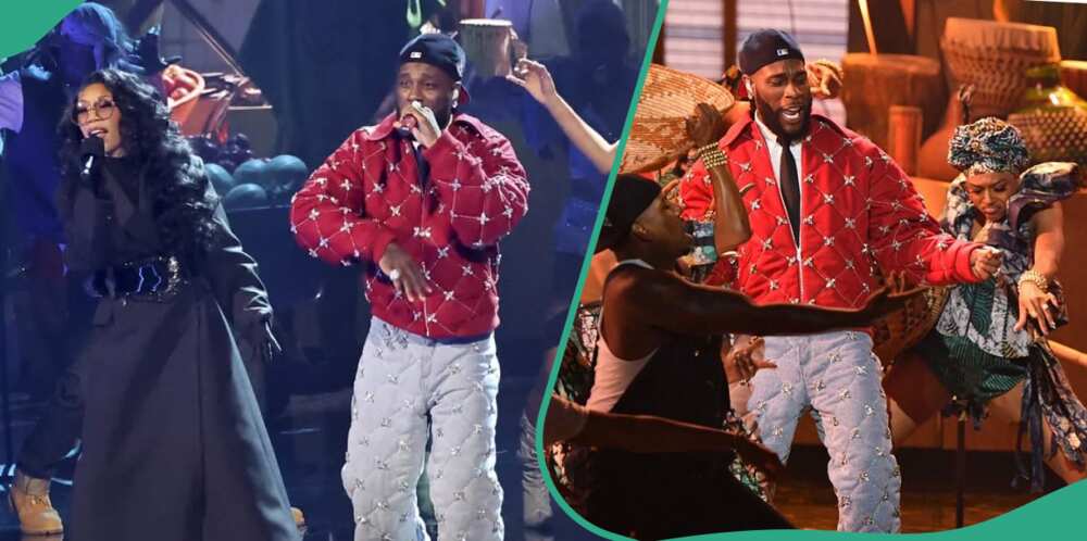 Clips of Burna Boy's performance at the Grammys goes viral