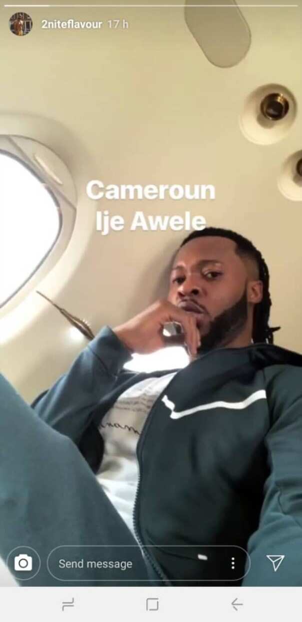 Flavour and 2nd baby mama Anna Banner travel to Cameroon for a show (photos)