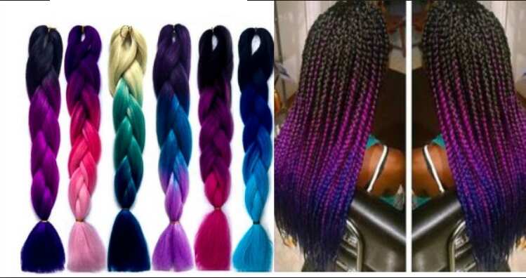Hair Extensions of different colour