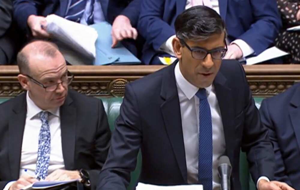 Rishi Sunak addressing MPs in Parliament on Monday Rishi Sunak addressing MPs in Parliament on Monday