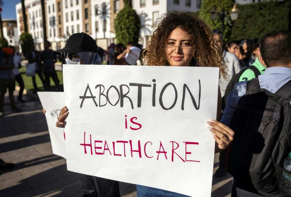 Moroccan activists demonstrate in the capital Rabat after a teenage girl died as a result of an unsafe secret abortion