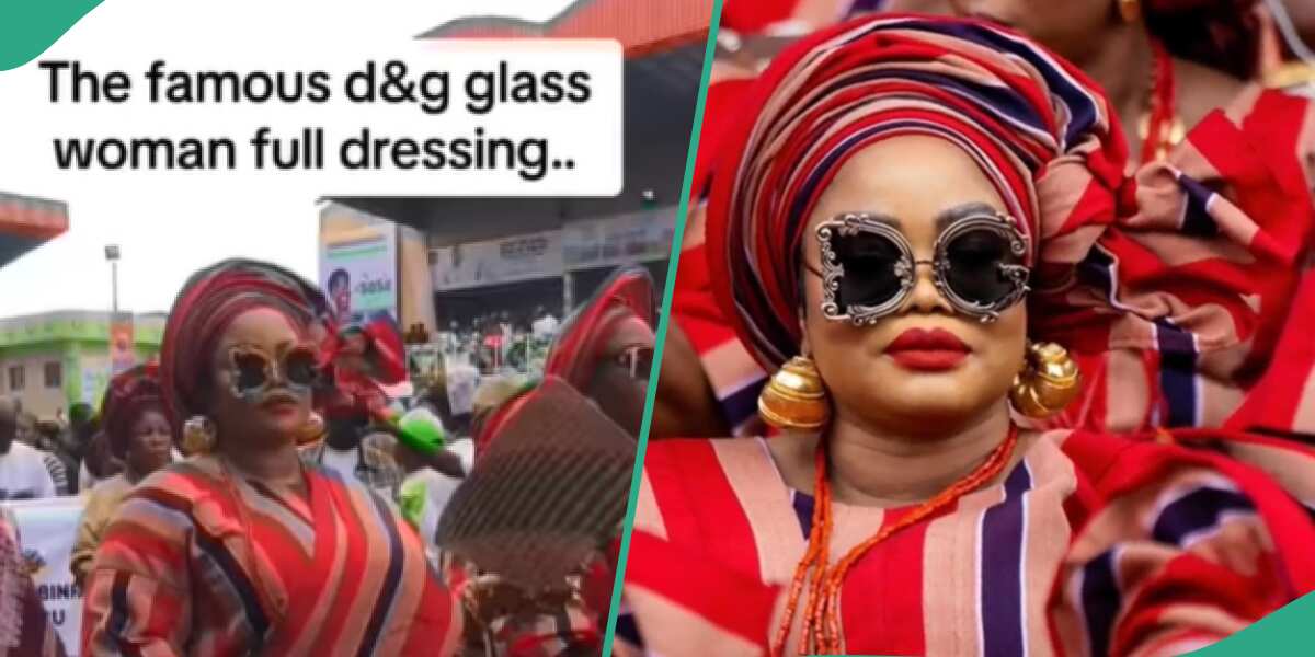 Check out the photos and videos of the popular woman who wore D&G glasses at Ojude Oba festival