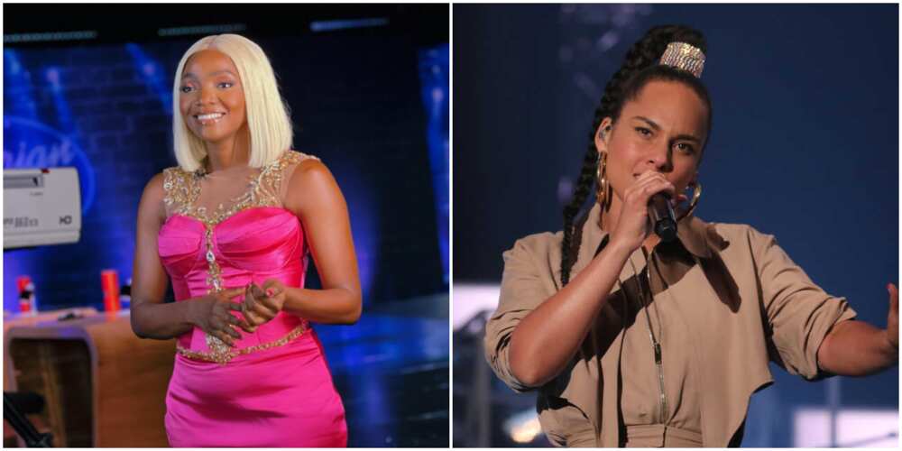 Nigerian singer Simi, Alicic Keys performing on stage