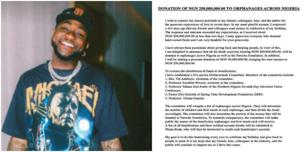 They Need It More: Davido Stuns Fans As He Sets To Give Out N201m Gift to  Orphanages, Adds Personal N50m ▷ Nigeria news | Legit.ng