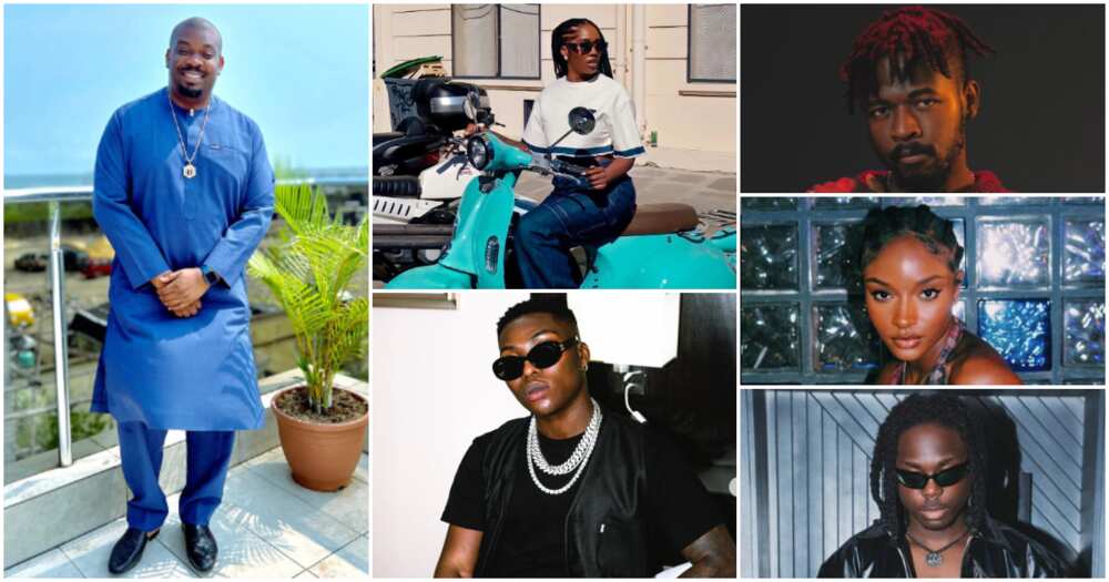 Photos of Don Jazzy, Reekado Banks, Tiwa Savage, Ayra starr, Johnny Drille and Bayani