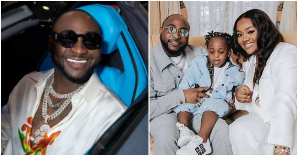 Davido and Chioma with Ifeanyi Davido and Chioma with Ifeanyi